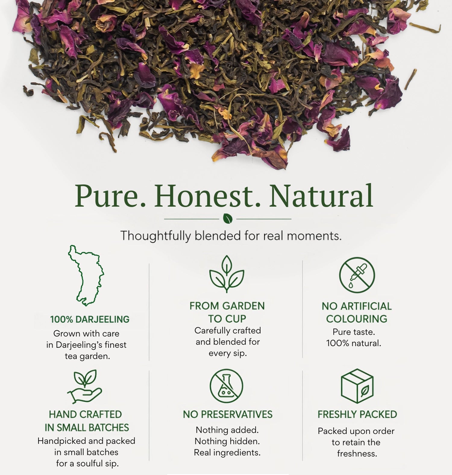 Rosé Darjeeling (Organic Green Tea with Rose Loose Tea 100 gms)