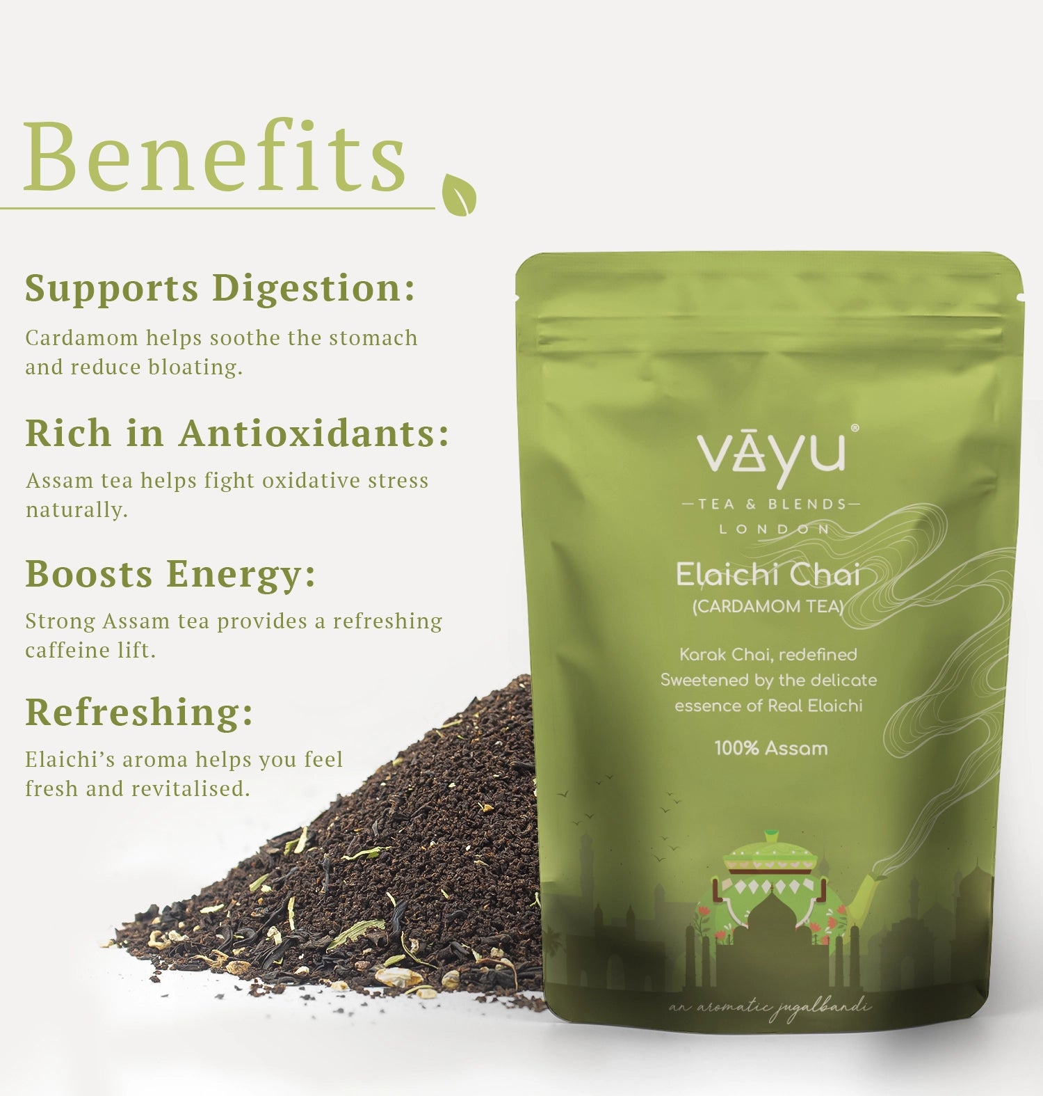 Elaichi Chai (Cardamom Tea) Loose Tea 150gms