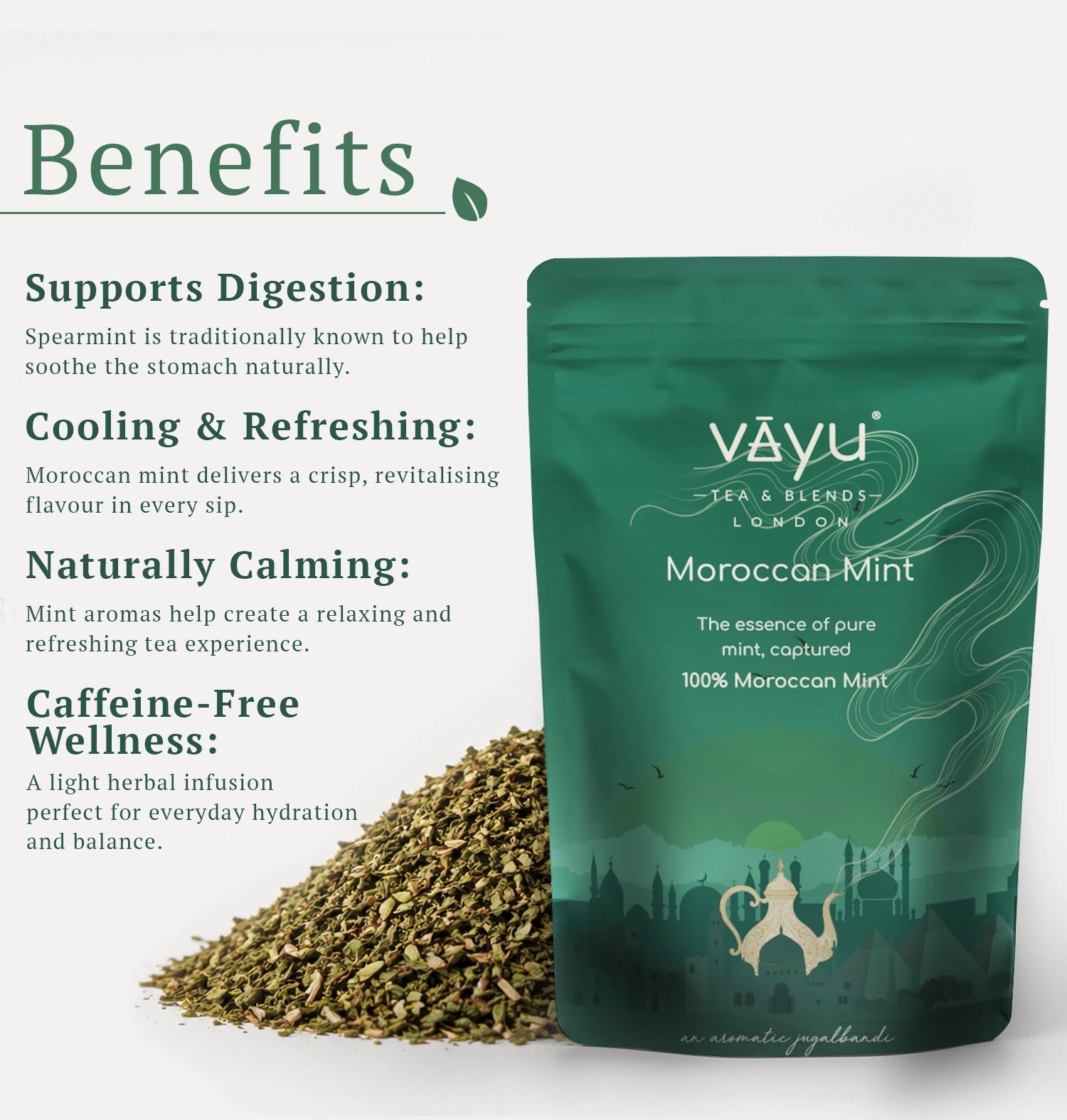 Moroccan Mint (Pure Mint) Loose Tea 100gms