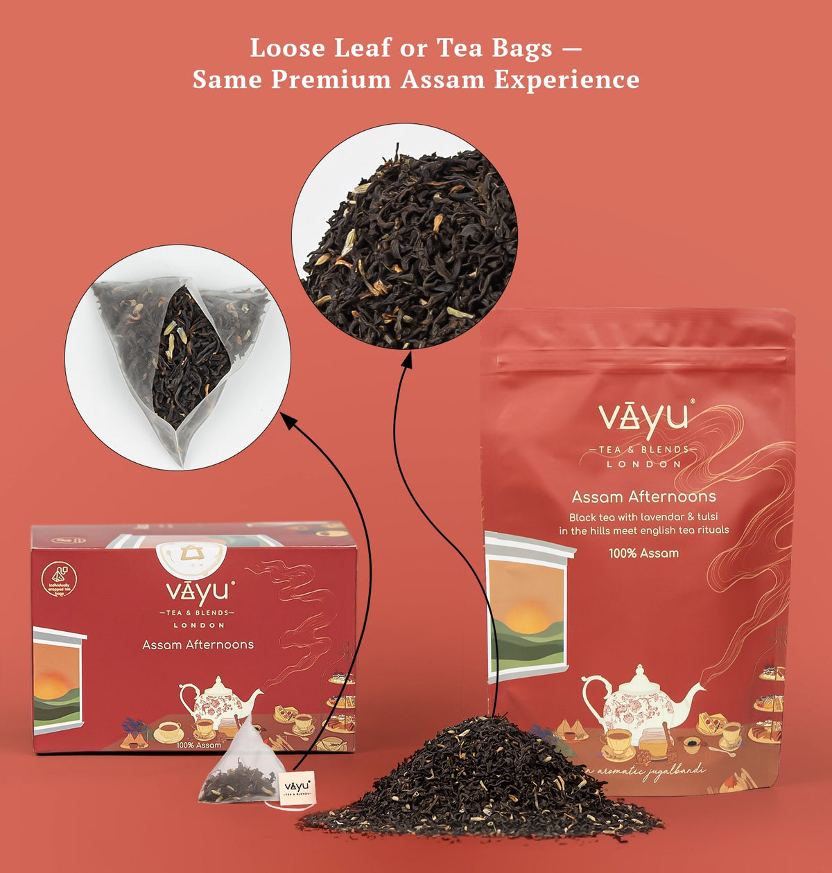 Assam Afternoons (Krishna Tulsi, Rama Tulsi & Lavender Loose Tea 100gms)