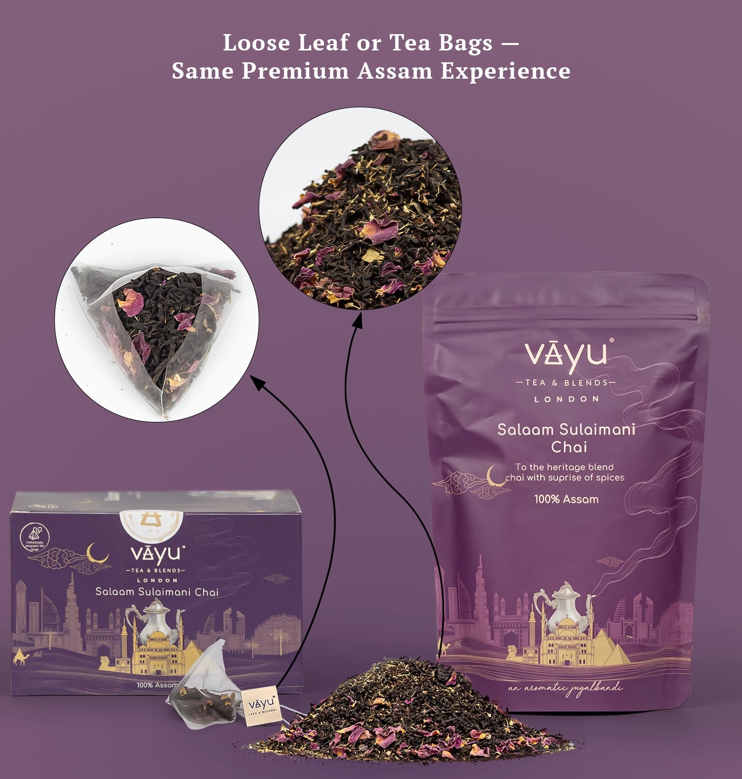 Salaam Sulaimani Chai (Cardamom, Clove, Liquorice & Rose Loose Tea 180gms)