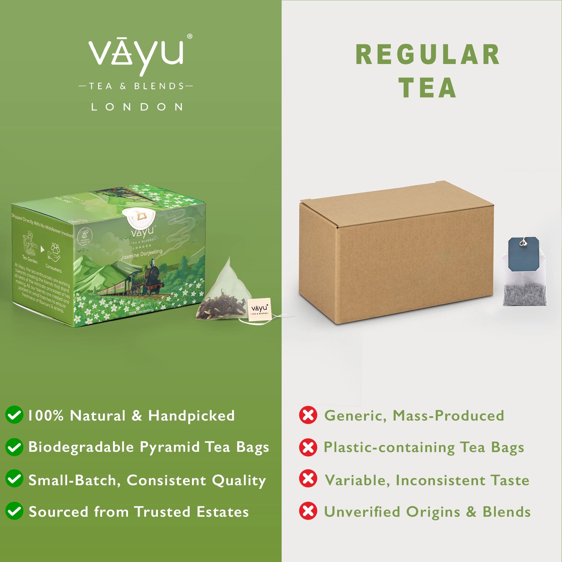 Jasmine Darjeeling (Organic Green Tea with Jasmine) | 16 biodegradable Teabags