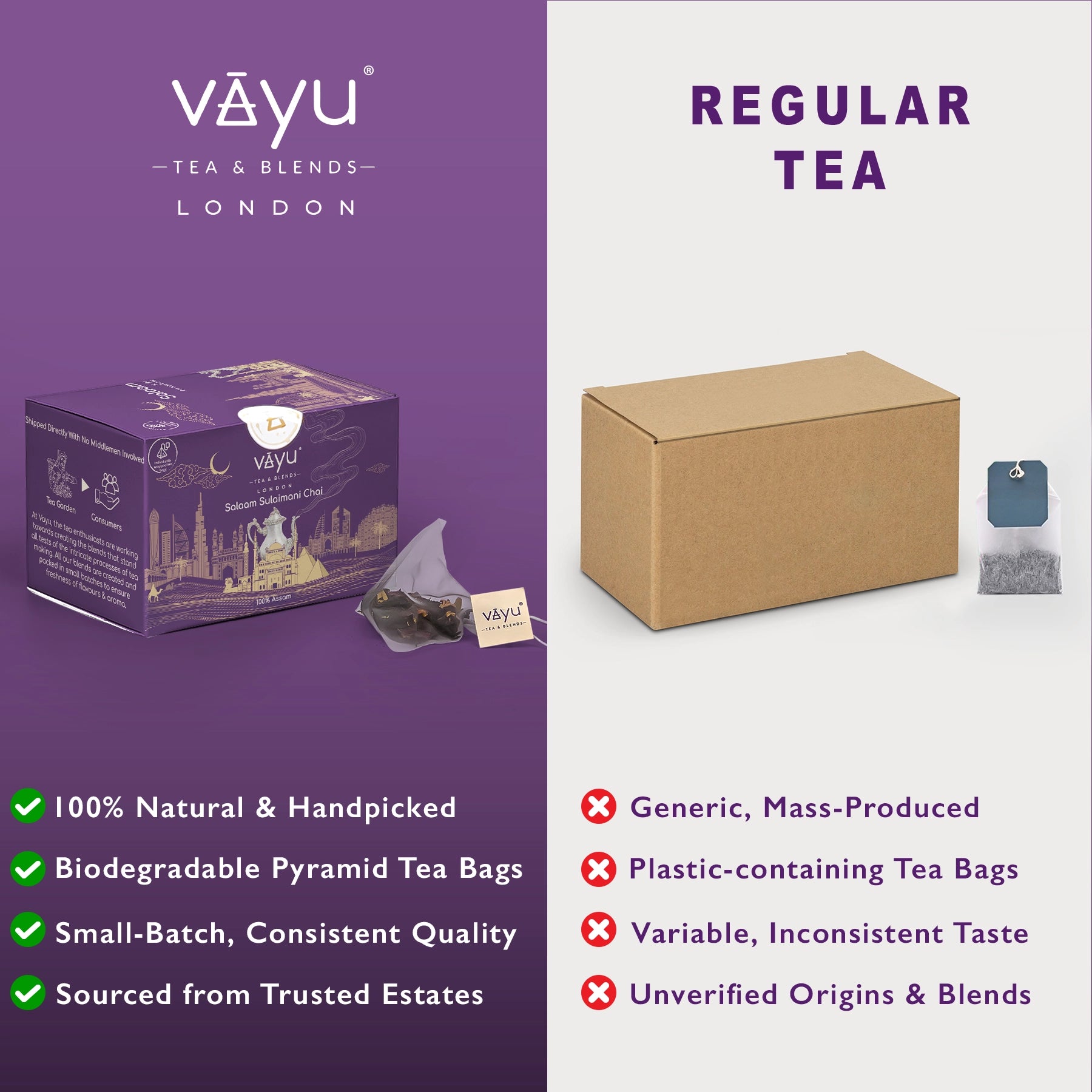 Salaam Sulaimani Chai (Cardamom, Clove, Liquorice & Rose) 20 Pyramid Tea Bags)