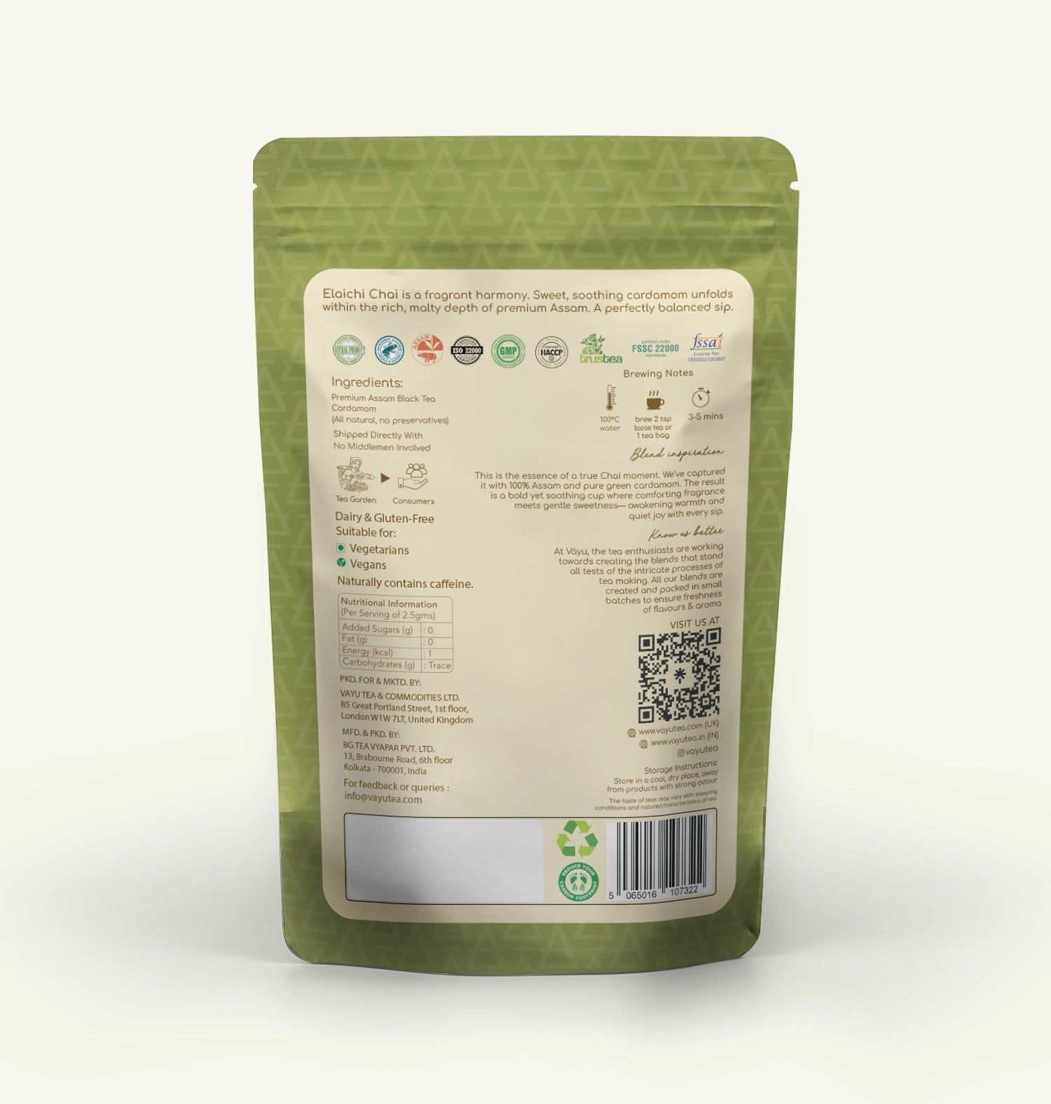 Elaichi Chai (Cardamom Tea) Loose Tea 150gms