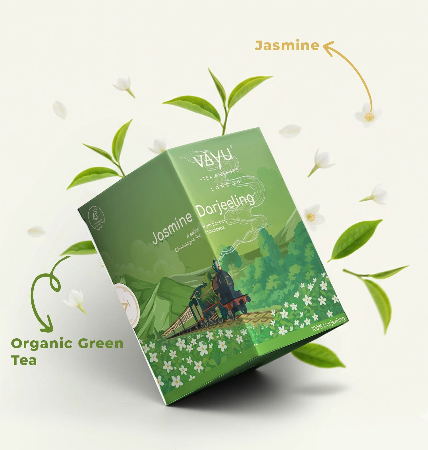 Jasmine Darjeeling (Organic Green Tea with Jasmine)  | 16 biodegradable Teabags