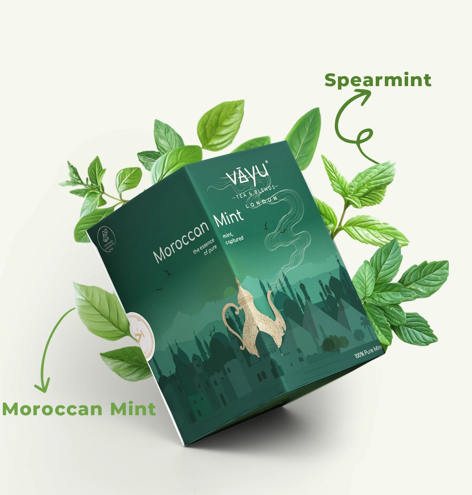 Moroccan Mint (Pure Mint) 16 biodegradable Teabags
