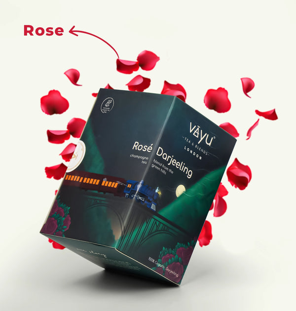 Rosé Darjeeling (Organic Green Tea with Rose 16 Pyramid Tea Bags)