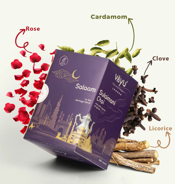 Salaam Sulaimani Chai (Cardamom, Clove, Liquorice & Rose) 20 Pyramid Tea Bags)