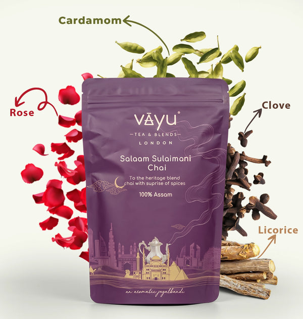 Salaam Sulaimani Chai (Cardamom, Clove, Liquorice & Rose Loose Tea 180gms)