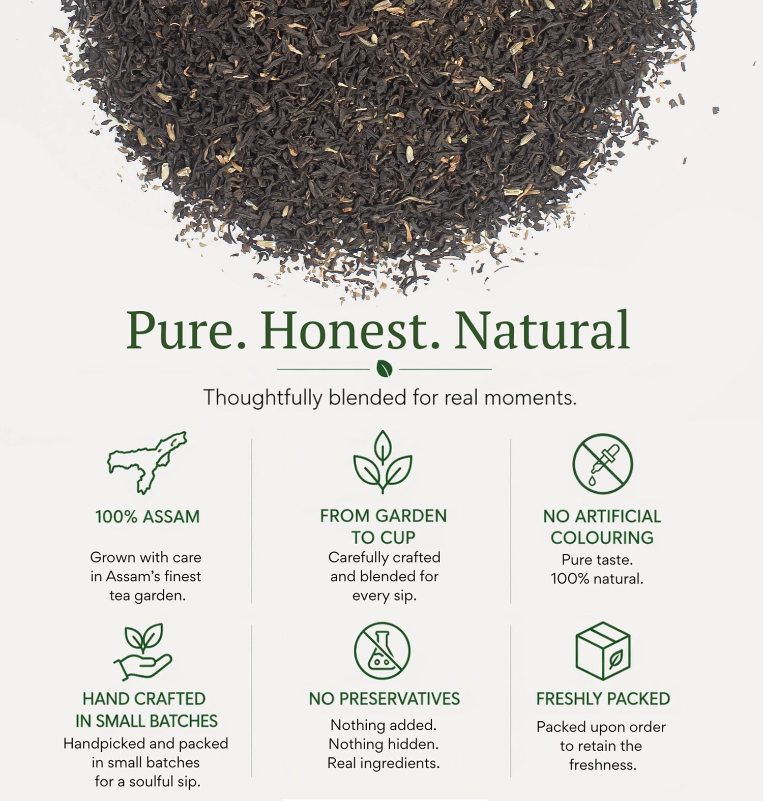 Assam Afternoons (Krishna Tulsi, Rama Tulsi & Lavender Loose Tea 100gms)