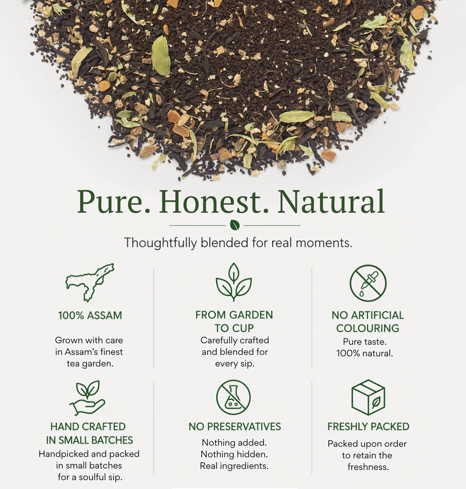 Indian Masala Chai (Cardamom, Cinnamon & Ginger) Loose Tea  180gms
