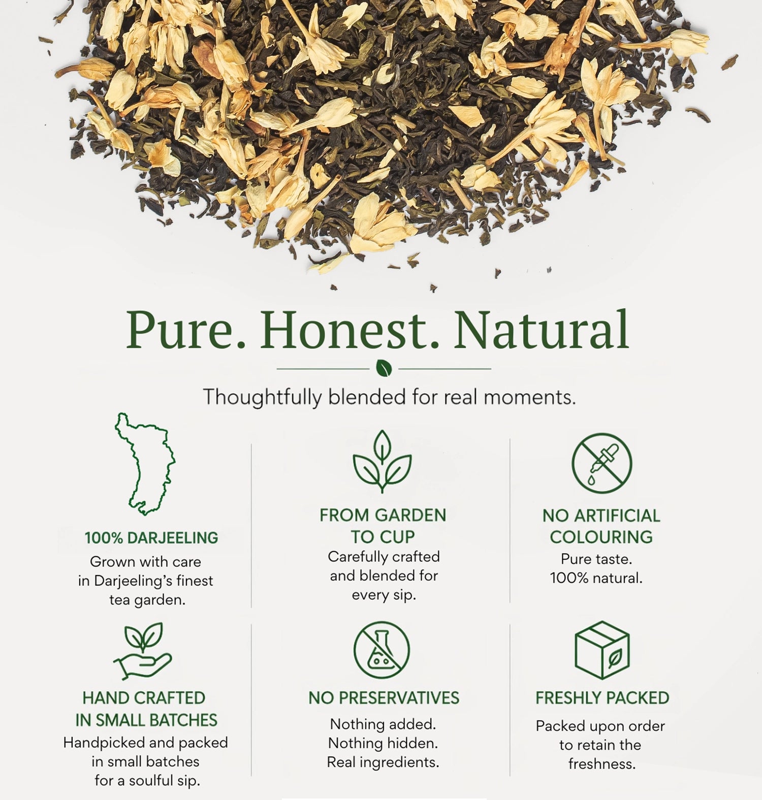 Jasmine Darjeeling (Organic Green Tea with Jasmine) Loose Tea 100gms