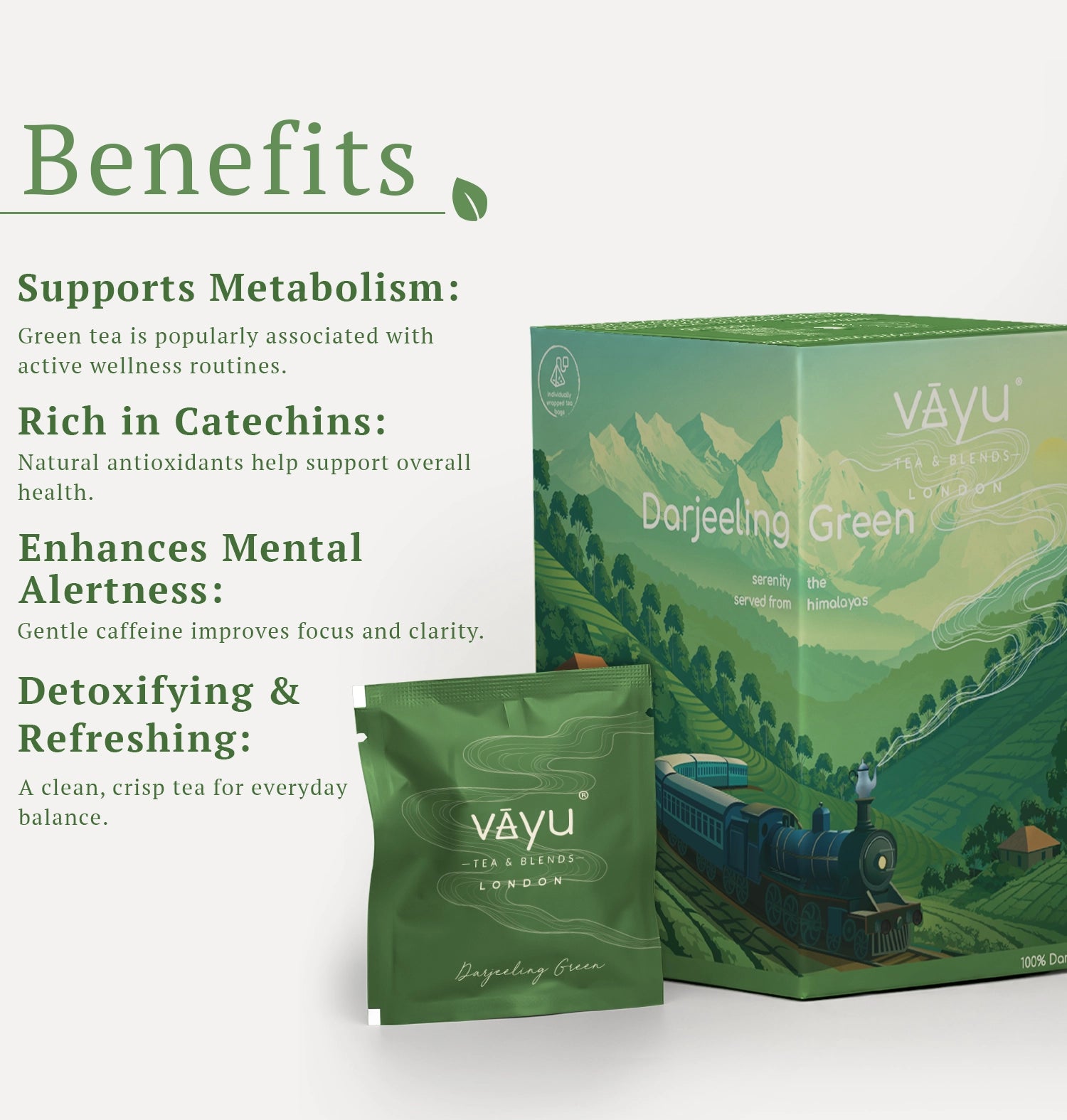 Darjeeling Green (Organic Green Tea) | 16 biodegradable Teabags