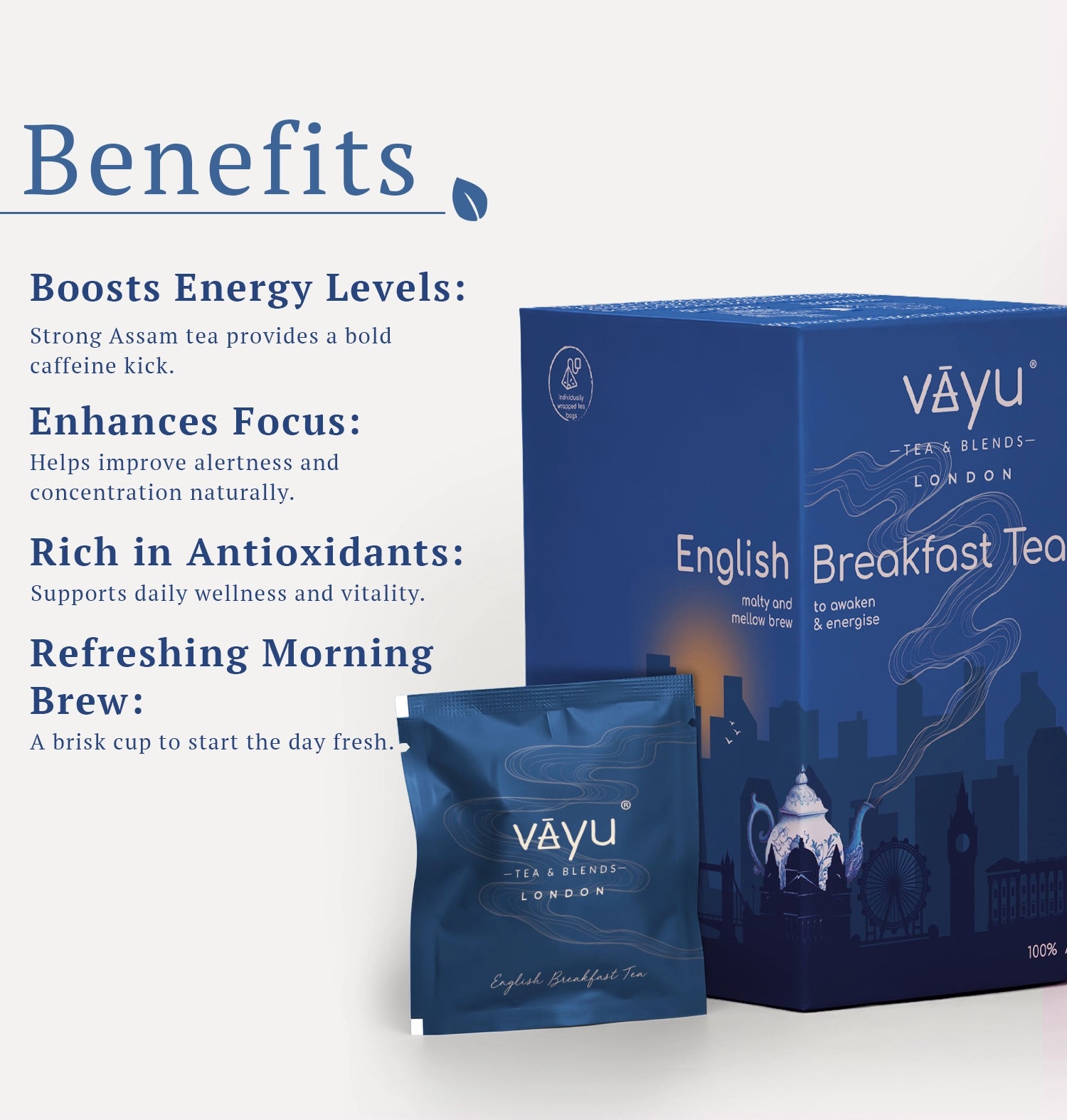 English Breakfast (Golden Tippy 20 Pyramid Tea Bags)