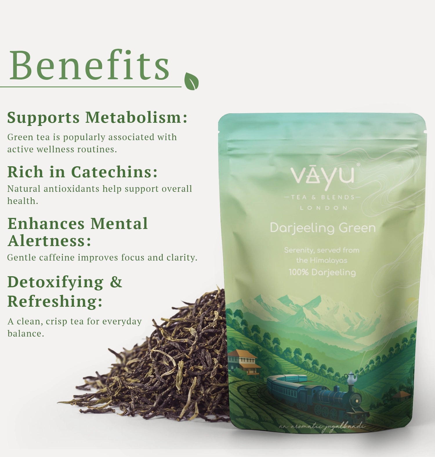 Darjeeling Green (Organic Green Tea) Loose Tea 100gms
