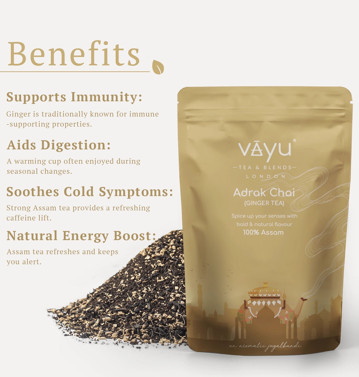 Adrak Chai (Ginger Tea) Loose Tea 150gms