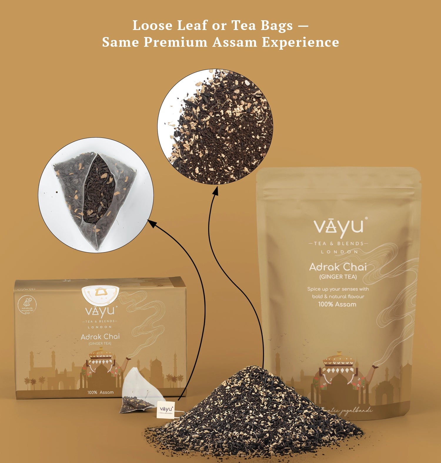 Adrak Chai (Ginger Tea) Loose Tea 150gms
