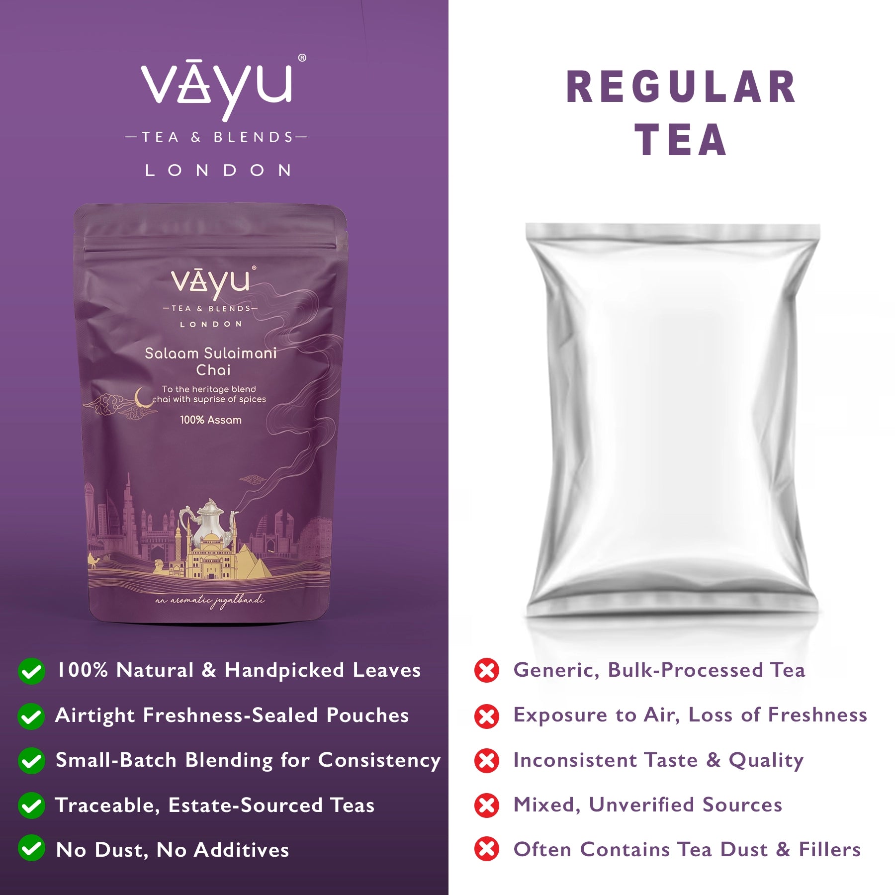 Salaam Sulaimani Chai (Cardamom, Clove, Liquorice & Rose Loose Tea 180gms)