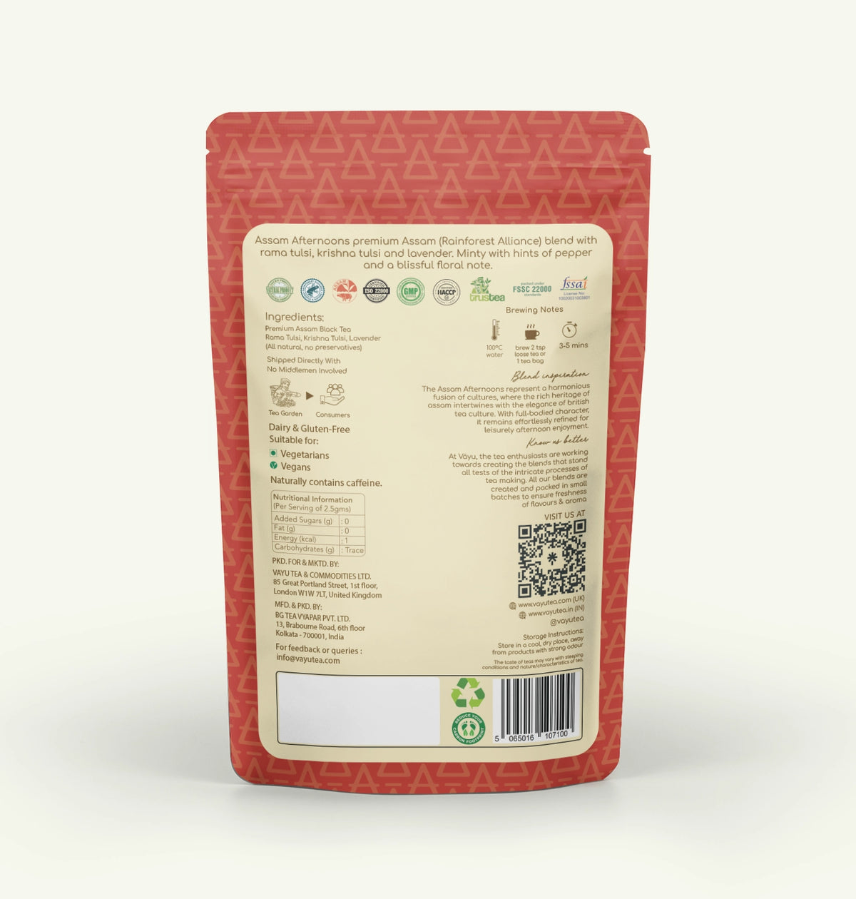 Assam Afternoons (Krishna Tulsi, Rama Tulsi & Lavender Loose Tea 100gms)