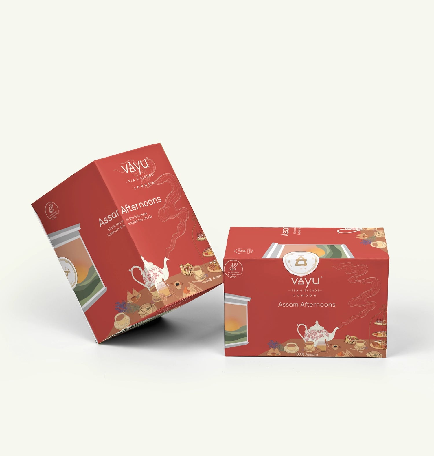 Assam Afternoons (Krishna Tulsi, Rama Tulsi & Lavender 16 Pyramid Tea Bags)